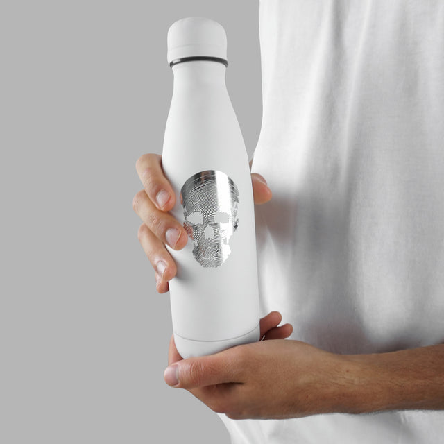 Whte Skull Water Bottle